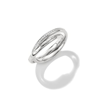 Bague double avec zirconia - Thomas Sabo - Argent