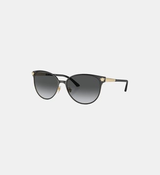 Lunettes de soleil Pantos VE2168 - Versace - Noir et or pâle