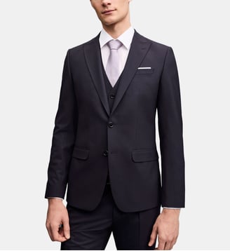 Veste de costume avec revers en pointe extra slim Norton - Digel - Aubergine