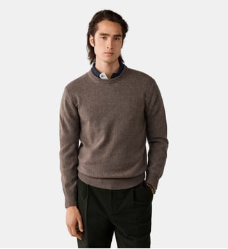 Pull En Laine D'agneau À Col Rond Hackett London