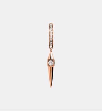 Créole Rockaway Pic Diamants et Or Rose - Statement - Or rose