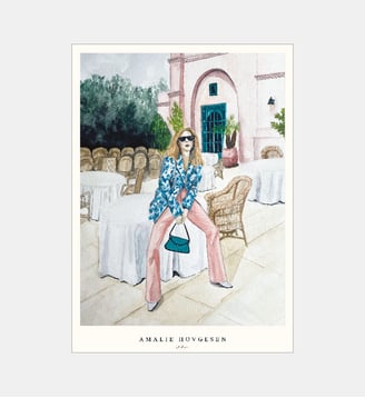Poster   Pink pants - Amalie Hovgesen - Poster & Frame - Multicolore