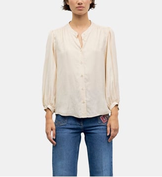 Chemise en jacquard à fleurs - LULA - Gerard Darel - Naturel