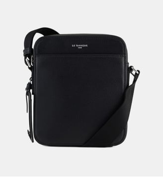 Petite sacoche zippée Emile en cuir grainé - Le Tanneur - Noir