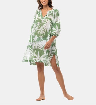 Kaftan en voile de coton BRONZETTE 240 - Lingerie Le Chat - Multicolore