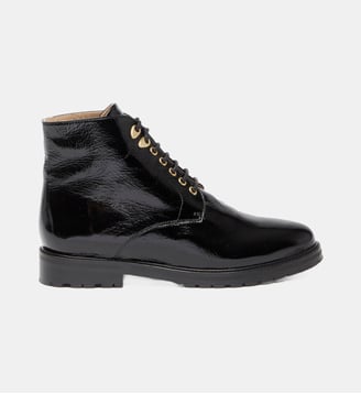 Bottines Laurène cuir vernis - Odaje - Noir