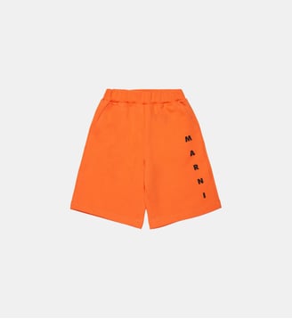 Short en molleton avec logo - Marni - Orange