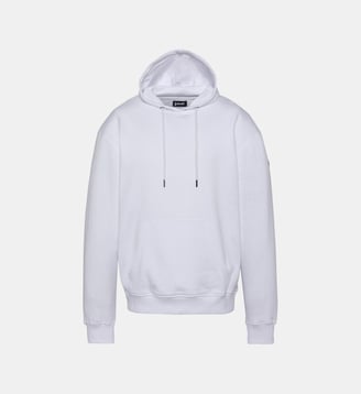 Sweatshirt uni à capuche - Schott - Blanc