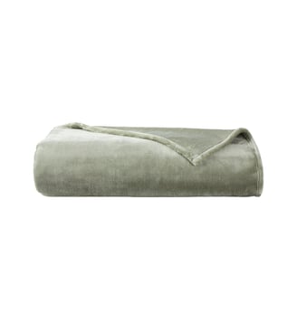 Couvre lit en polaire - Desforges - Kaki