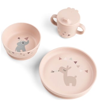 Coffret repas ventouse - Done by Deer - Rose
