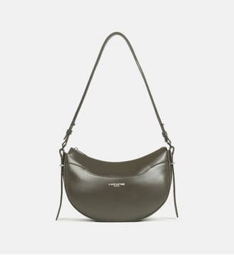 Sac à main demi-lune Suave Ace en cuir - Lancaster - Kaki foncé
