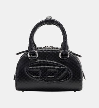 1DR Dome-Petit sac bowling en cuir effet serpent - Diesel - Noir