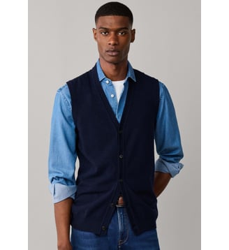 Gilet En Laine Mérinos-Cachemire Hackett London