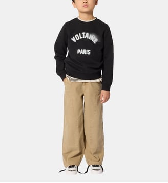Pantalon large - Zadig&Voltaire Kids - Beige foncé