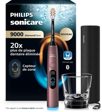 Brosse à dents électrique Sonicare DiamondClean 9000 nouvelle génération HX9213/85 Philips
