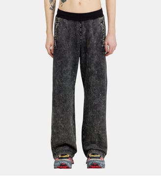 Pantalon effet denim avec bandes latérales - Diesel - Noir