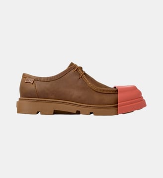 Derbies Junction cuir - Camper - Marron moyen clair