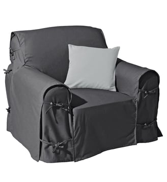 Housse de fauteuil SCENARIO - La Redoute Interieurs - Gris foncé