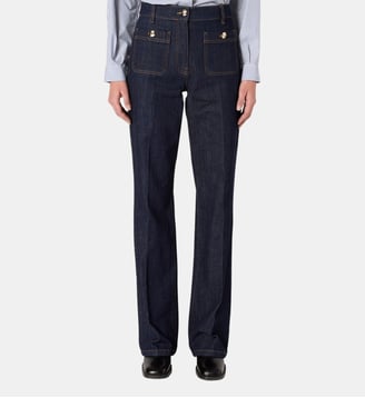 Jean brut droit à boutons dorés - CLEMA - Gerard Darel - Jean