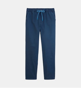 Pantalon 558 en coton stretch à taille élastiquée - Serge Blanco - Bleu