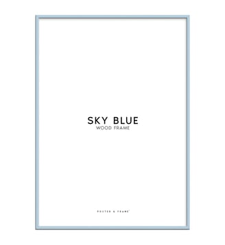 Cadre en bois bleu ciel en acrylique - Poster & Frame - Bleu