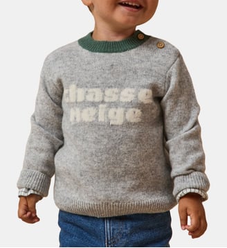 Pull ours  en laine - Cyrillus - Gris chine