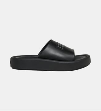 Claquettes avec logo - MM6 Maison Margiela - Noir