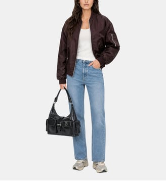 Bomber oversize marron - The Kooples - Marron foncé