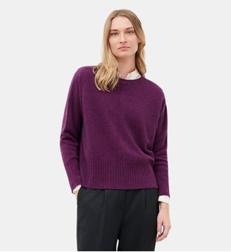 Pull mjade - Motif uni - Caroll - Violet foncé
