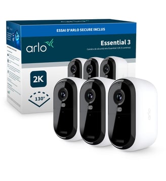 Caméra de surveillance 3 caméras ext Essential3 2k - Arlo - Blanc