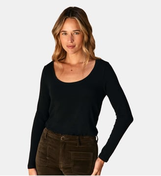 T-shirt manches longues col rond uni TAVY La Petite Etoile