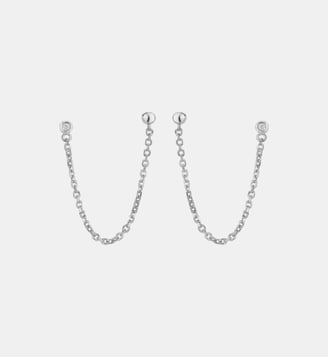 Boucles d'oreilles États d'Âme en Argent - La Garçonne Diamant - Argent