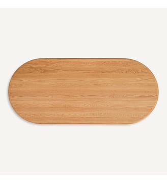 Plateau de table ovale, en chêne, longueur 220 cm - AM.PM - Chêne naturel