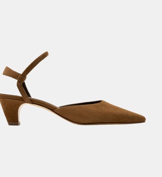 Taylor - Slingback  En Cuir Velours Datte - Parallèle - Datte