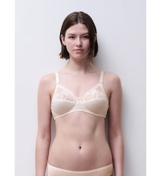 Soutien-gorge sans armature maintien en dentelle - Chantelle - Ivoire