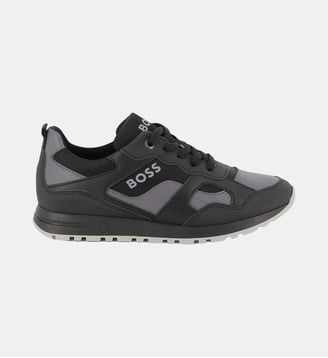 Baskets en simili et toile - BOSS Kidswear - Black