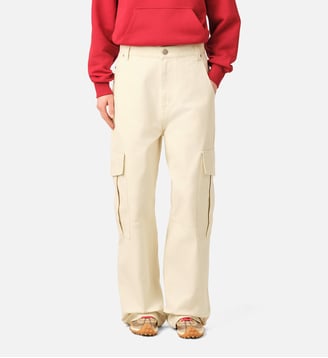 Pantalon cargo coupe baggy en coton - AMI Paris - Ivoire