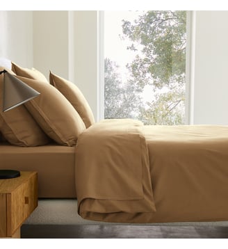 Housse de couette en percale de coton lavé 120 fils AM.PM