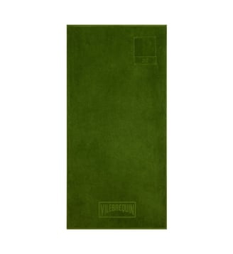 Serviette de plage avec poche en coton organique - Vilebrequin - Militaire