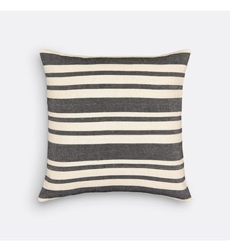 Housse de coussin rayée - La Redoute Interieurs - Naturel noir