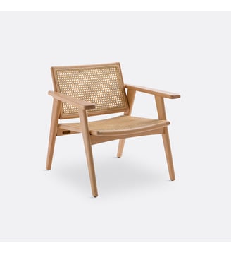Fauteuil hêtre et cannage - La Redoute Interieurs - Naturel