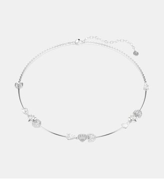 Collier Idyllia, Cœur avec flèche, Métal rhodié - Swarovski - White et rrhodium plated