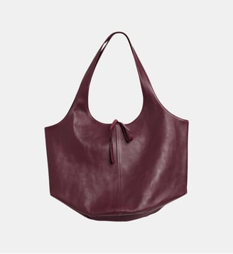 sac cabas Stala en cuir - Agnès b. - Rouge beaujolais