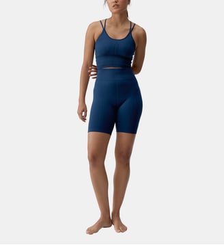 Short de sport India effet gainant - Born Living Yoga - Bleu marin