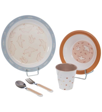 Coffret repas Birdy (5 pièces) - Amadeus - Marron