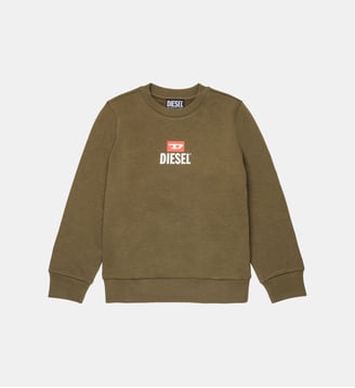 Sweat-shirt col rond avec logo - Diesel Kids - Kaki