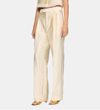 Pantalon satiné - Sandro - Crème