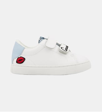Baskets Enfant En Cuir Mini Edith Grande Soeur - Bons Baisers - Blanc