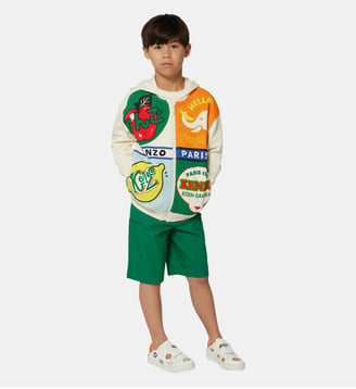 Cardigan de jogging à capuche - Kenzo Kids - Pale trench
