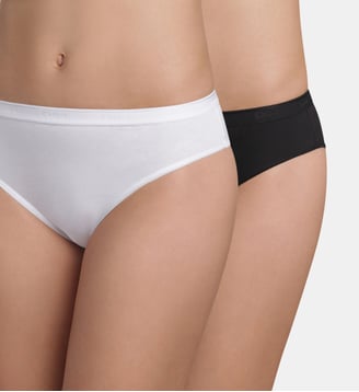 Culottes midi biologique COTON PLUS, lot de 2 - Dim - Noir